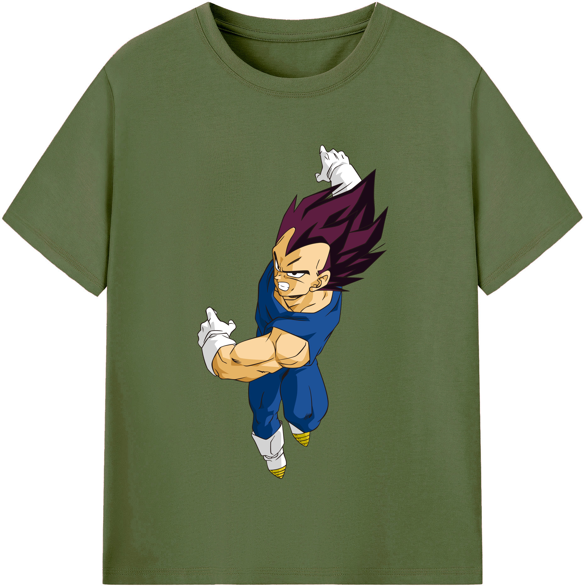 （画像用） ドラゴンボール ベジータ四世（Bejīta Yonsei）DRAGON BALL Vegeta IV 綿100％半袖Tシャツ（フロントプリント）